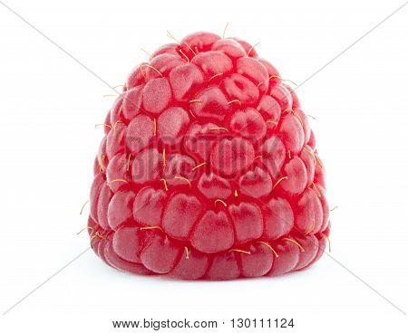 Ripe raspberry isolated on white background with clipping path