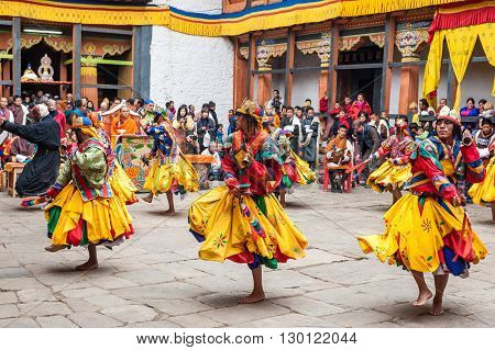 Performer At Jakar Dzong Traditional Culture Festival In Bumthang, Bhutan