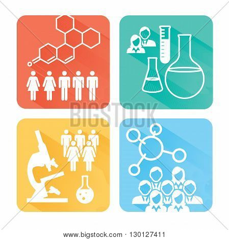 Science And Research Icons Rect 2