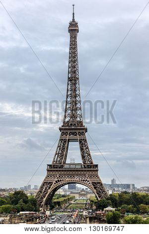 The famouse view on the Eiffel Tower