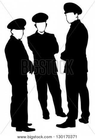 People of special police force on white background