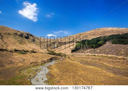 Typical Mountains in famous Highland of Scotland