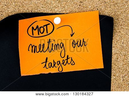 Business Acronym Mos As Meeting Our Targets