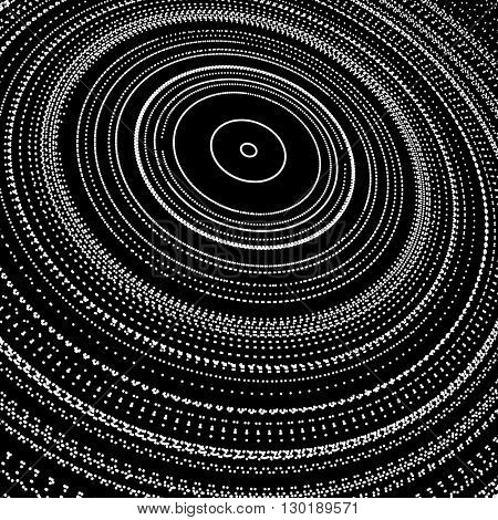 Array with Particles. Abstract Dynamic Background. Technology Vector Illustration.