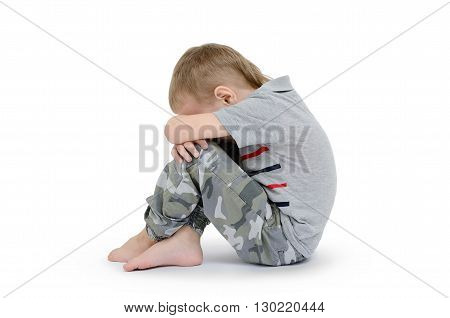 Little Boy Isolated On A White Background