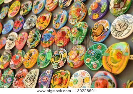 Mexican Magnetos Mariachi Hats in grey wall