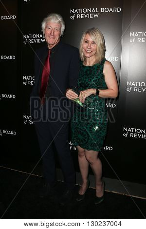 NEW YORK-JAN 5: Cinematographer Roger Deakins (L) and wife Isabella James Purefoy Ellis attend the 2015 National Board of Review Gala at Cipriani 42nd Street on January 5, 2016 in New York City.