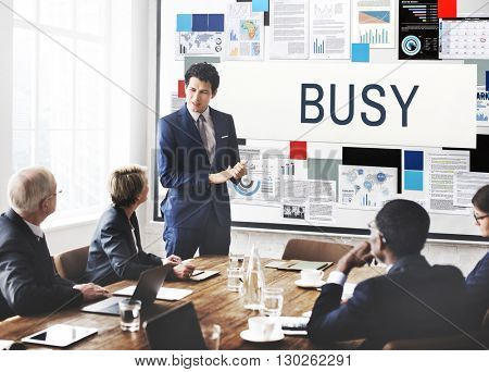 Busy Overload Working Hardworking Concept