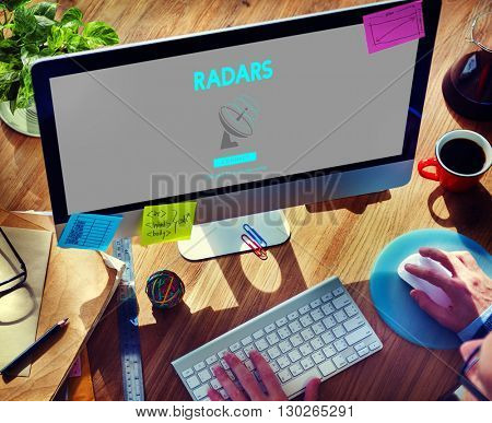 Boardcast Data Transmission GPS Navigation Concept