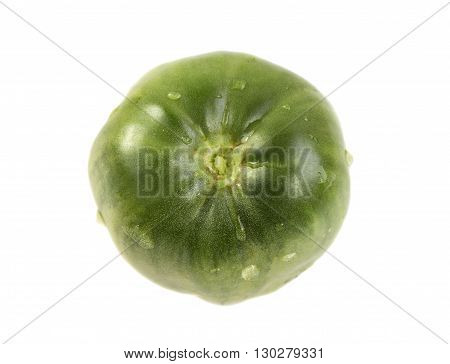 Whole green ox heart tomato Solanum lycopersicum