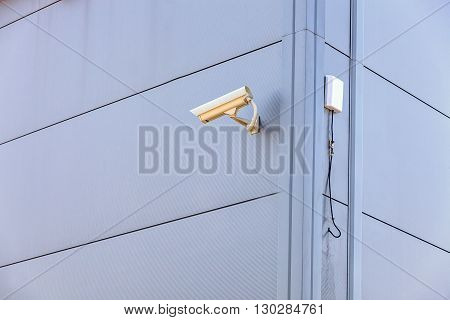 Modern Building With Camera
