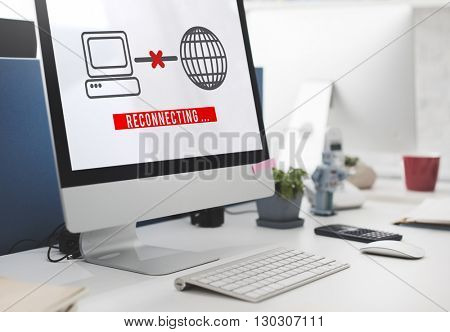 Reconnecting Access Disconnected Internet Concept