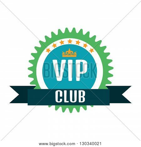 Vip Club Logo In Flat Style