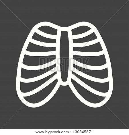 System, ribcage, shape icon vector image. Can also be used for human anatomy. Suitable for mobile apps, web apps and print media.