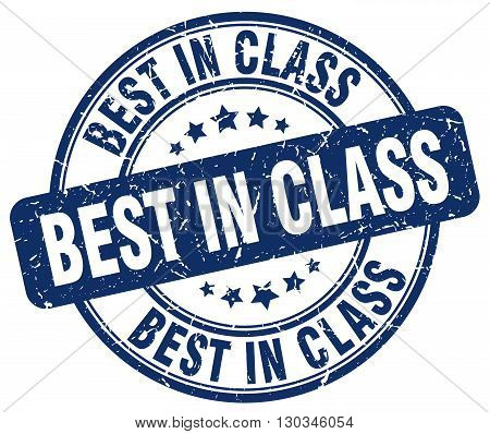 best in class blue grunge round vintage rubber stamp