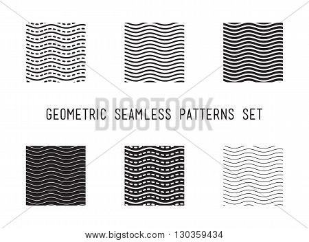 Universal Vector Lineal Geometric Wave Seamless Pattern