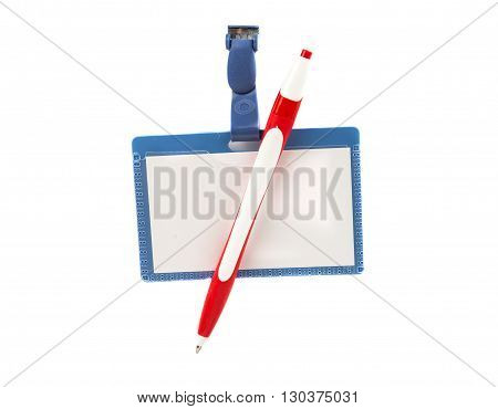 identification badge isolated on a white background