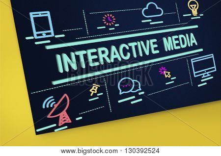 Interactive Media Connection Digital Internet Concept
