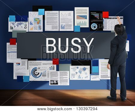 Busy Overload Working Hardworking Concept