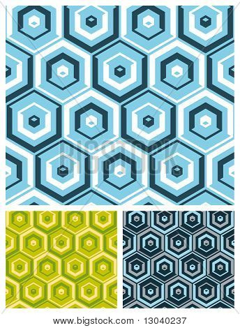 Fundo de papel de parede do hexágono sem costura