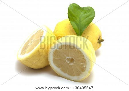 lemons with leaf cherish natural fruit without pesticides