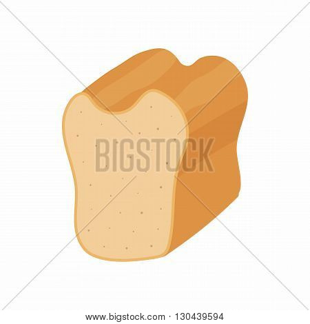 iWhite bread icon in cartoon style on a white background