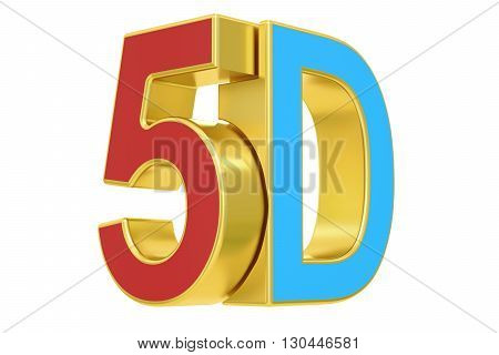 5D logo 3D rendering isolated on white background