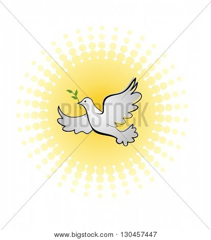 Dove with olive branch