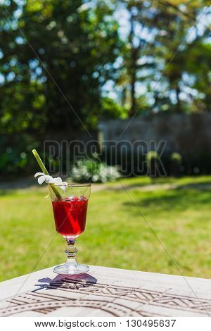 Roselle juice is a welcome drink of the hotel. Help you feel refreshed and relief for thirsty from hot weather.