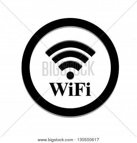Wi fi vector flat icon on ehite background.