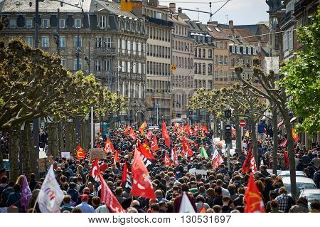 Place Broglie With Protestors