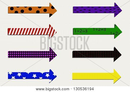 Set of decorative design with arrows vector illustration