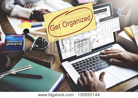 Get Organized Tidy Up Clean Schedule To Do Concept