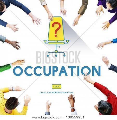 Job Search Occupation Recruitment We're Hiring Concept