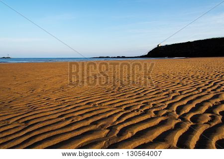 Sand And Sea On The Seafront At Bude, Cornwall