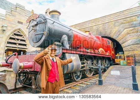 OSAKA, JAPAN - December 1, 2015: Universal Studios Japan (USJ). According to 2014 Theme Index Global Attraction Attendance Report, USJ is ranked fifth among the top 25 amusement parks worldwide.