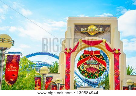 OSAKA, JAPAN - December 1, 2015: Universal Studios Japan (USJ). According to 2014 Theme Index Global Attraction Attendance Report, USJ is ranked fifth among the top 25 amusement parks worldwide.