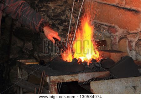 Old Smithery And Fire