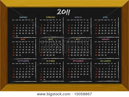 Kalendarz 2011 tablica styl