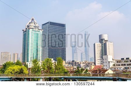 Skyscrapers in Shanghai, the most populous city in China