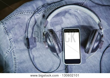 Listen To Music, Phone, Shirt And Headphones