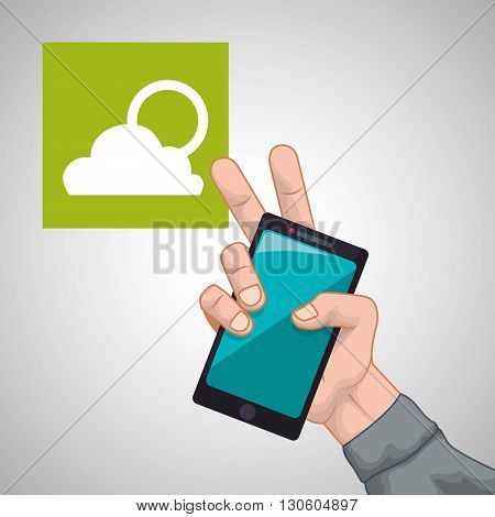 smartphone concept with icon design, vector illustration 10 eps graphic.