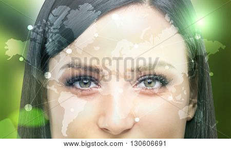 Face With Global Network