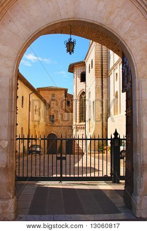 Italienske by af Assisi, kloster af Saint Francesco