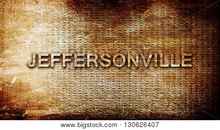 jeffersonville, 3D rendering, text on a metal background