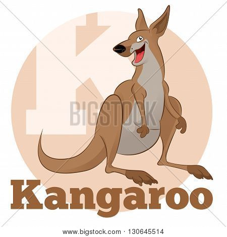 Vector image of the ABC Cartoon Kangoroo