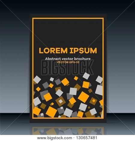 Abstract polygon design vector template layout for magazine brochure flyer booklet cover annual report in A4 size
