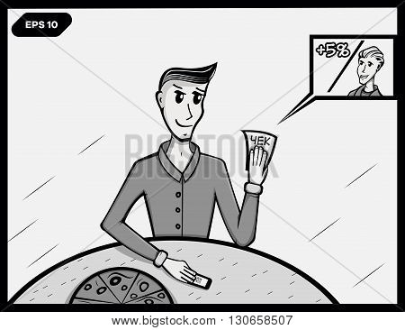 Cartoon. Vector illustration. Pop art retro style. Comics strip