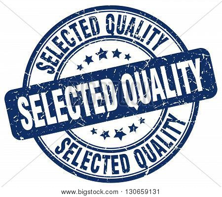 selected quality blue grunge round vintage rubber stamp