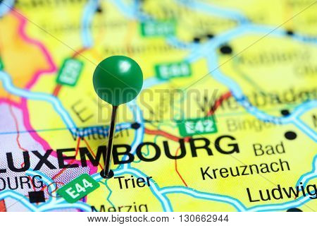 Trier pinned on a map of Germany